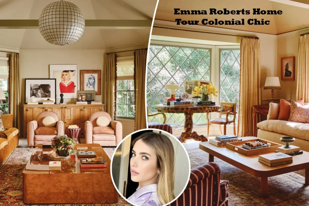 emma roberts home tour colonial chic